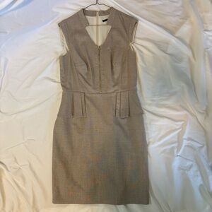 ANTONIO MELANI Light Brown Tweed Dress Size 8